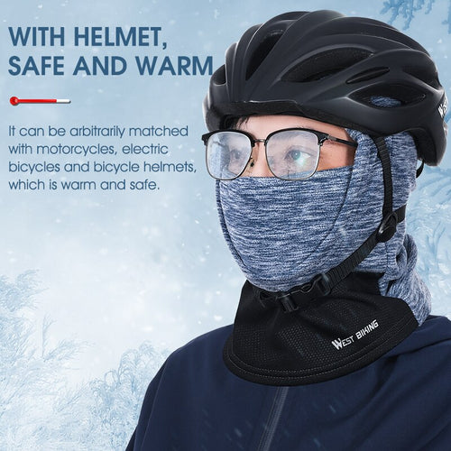 Load image into Gallery viewer, Children Teenager Cycling Cap Warm Winter Outdoor Sport Headgear Bike Balaclava Neck Warmer Ski Bicycle Running Hat
