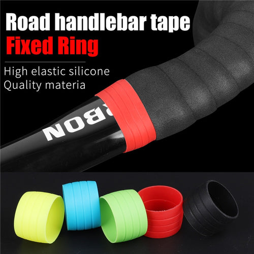 Load image into Gallery viewer, 2pcs Silicone Bicycle Handlebar Tape Fixed Ring Road Bike Plugs Anti-Skip Rubber Waterproof Wear Resistant Bicycle Accessories
