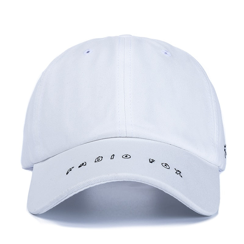 Women Men Cotton Kpop Brand Cap Fashion Side FABIO FOX Embroidered Baseball Cap Adjustable Outdoor Summer Streetwear Hat