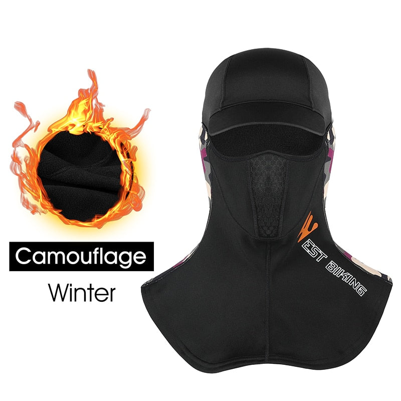 Winter Sport Cycling Cap Reflective Men Women Scarf Balaclava Neck Warmer Ski Bicycle Motorcycle Running Head Cap Hat