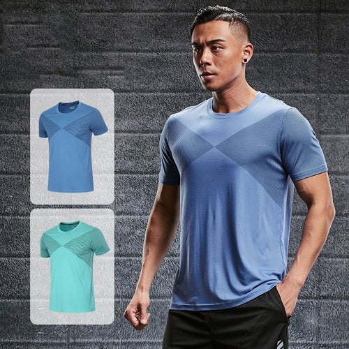 Load image into Gallery viewer, Men T Shirts Summer Sports Running Top Tees Mens Clothing Short Sleeve Casual O Neck Quick drying Fitness Tshirt Sportwear
