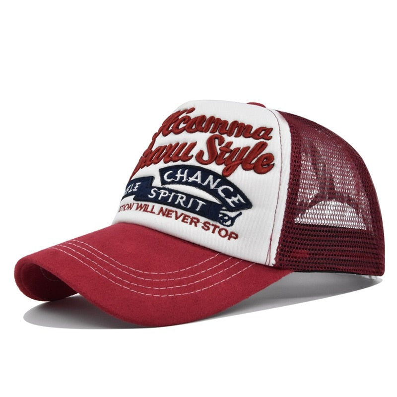 Embroidered Baseball Cap New Summer Solid Sunhat Mesh Men Women Unisex-Teens Cotton Snapback Caps Fashion Hip Hop Fishing Hat