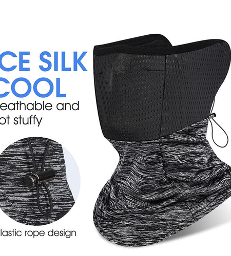 Anti-UV Summer Cycling Headwear Ice Silk Breathable Outdoor Sport Running Scarf Dustproof Protection Men Women Balaclava Cap