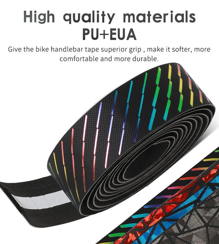 Soft Road Bicycle Handlebar Tape Professional Anti-slip Bike Handlebar Tape Shock Absorption Cycling Wrap End Plug