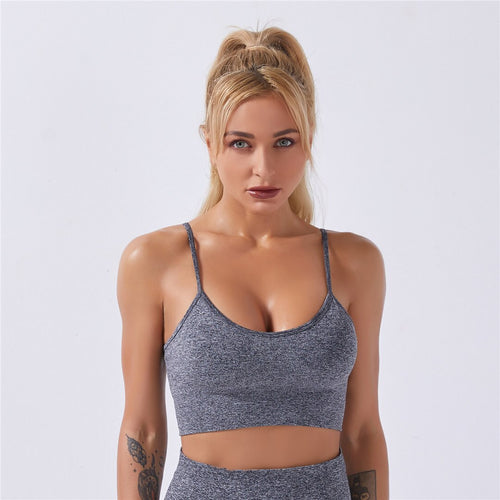 Load image into Gallery viewer, Sports Bra 8 Colors Women Padded Push up Yoga Fitness Daily Wear High Stretch Bra Seamless Sports Top for Running Yoga Gym A012B
