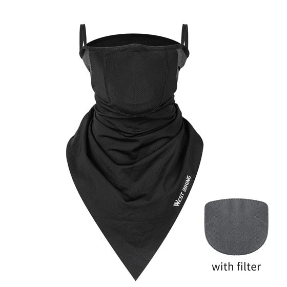 Cycling Headwear Summer Bandana Running Face Cover Sports Scarf With Activated Carbon Filter Protection Equipment