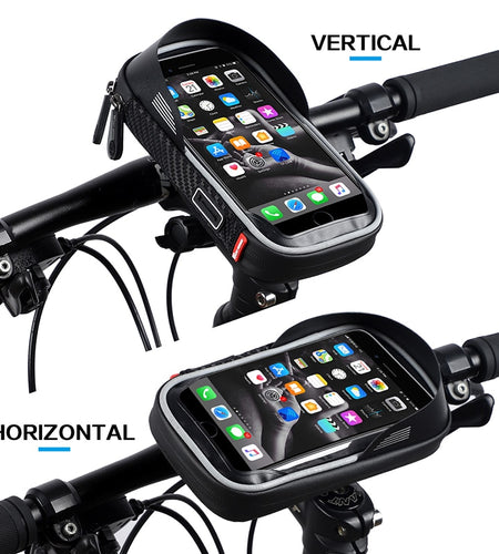 Waterproof Bicycle Bag Mobile Phone Mount Bag For 6.5 inch iPhone Samsung Phone Mount  MTB Cycling Handlebar Bags