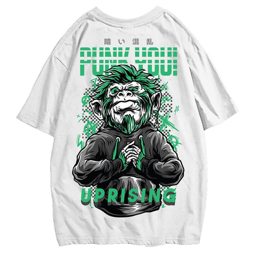 Load image into Gallery viewer, short T SHIRT Hip-hop personality revolts against monkey short-sleeved T-shirt street Japanese European and American trends
