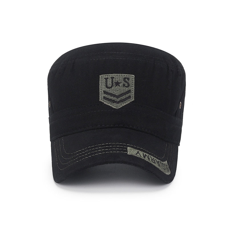 Flat Top U.S. ARMY Military Cap Bone Baseball Cap For Men Cotton Camouflage Tactical Snapback Hats