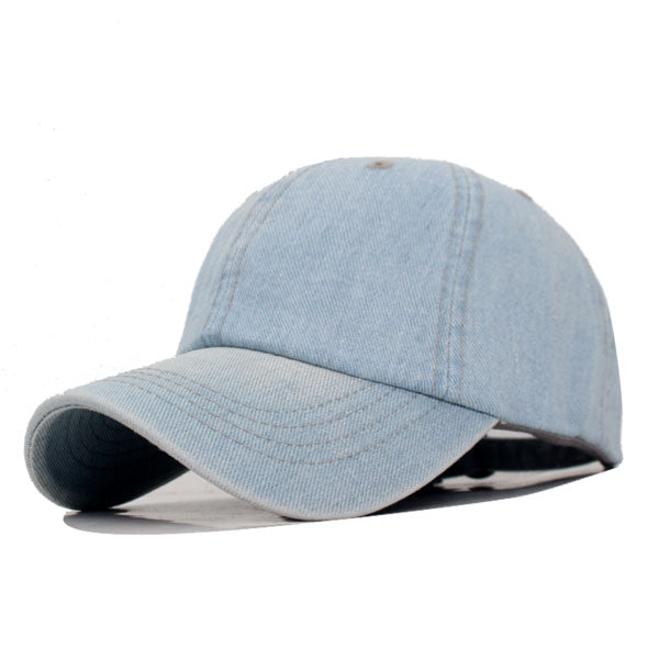 Washed Denim Jeans Men Baseball Cap Women Snapback Hats Caps For Men Falt Bone Gorras Casquette Solid Male Dad Baseball Hat Cap