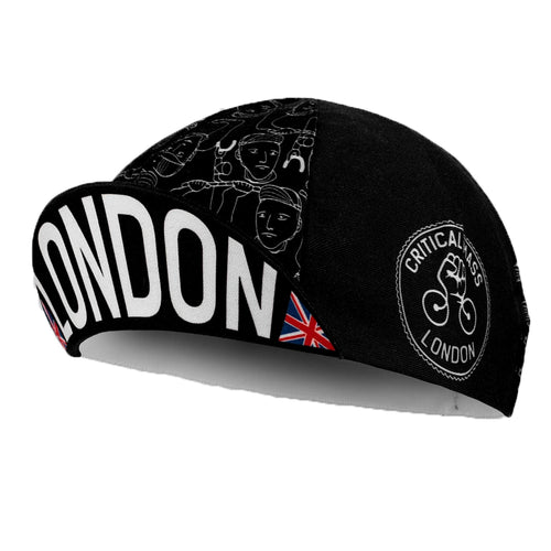 Load image into Gallery viewer, Classic Retro Black Polyester Cycling Caps Great Britain Quick Drying Road Bike Team Hat Outdoor Sports Moisture Wicking
