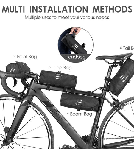 Multifunctional Bike Bag Scooter Electric Folding Bicycle Handlebar Bag Rainproof Frame Saddle Cycling Accessories