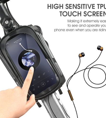 Bicycle Bag Waterproof Bike Frame Bag Touchscreen Phone Case Cycling Bags MTB Bike Top Tube Handlebar Bicycle Bag