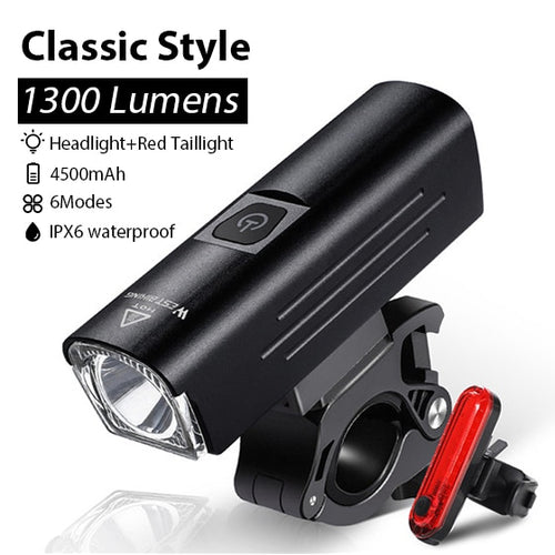 Load image into Gallery viewer, 3000 Lumen Bike Light 3 LED 5200mAh USB Rechargeable MTB Front Rear Lamp Waterproof Flashlight With 2 Brackets
