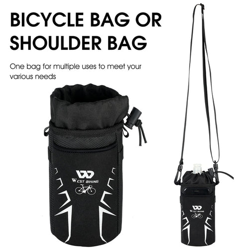 Load image into Gallery viewer, Bicycle Bag Insulated Water Bottle Container Drawstring Kettle Cup Holder Cycling Reflective Portable Bicycle Bag
