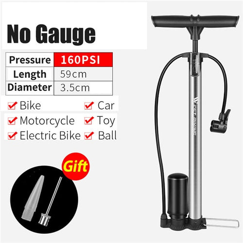 Load image into Gallery viewer, 160PSI Bike Floor Pump High Pressure Gauge Air Inflator Cycling Accessories Presta Schrader MTB Road Bicycle Pump
