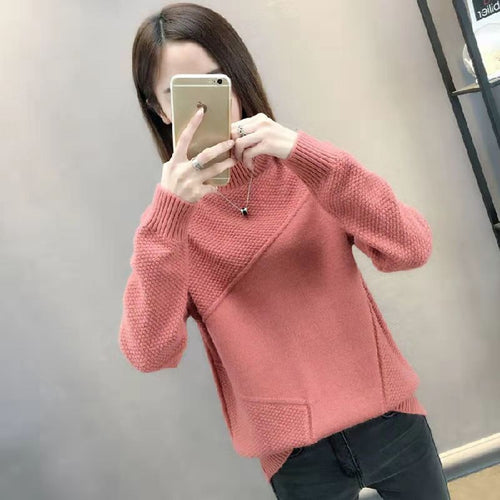 Load image into Gallery viewer, Women Solid Thick Turtleneck Winter Pullover Sweater Long Sleeve Knitted Korean  Loose Jumper Top Warm Sweater Coat
