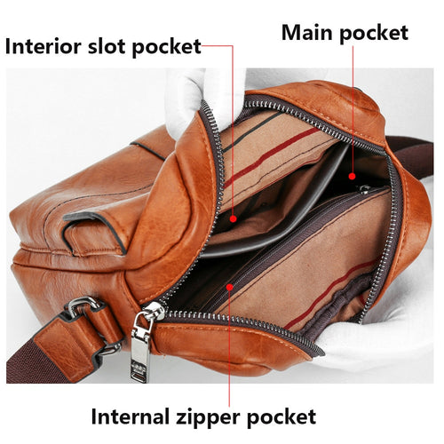 Load image into Gallery viewer, Man Leather Bag Shoulder Crossbody Bags For Men Cow Split Leather Male iPad Business Messenger Bag
