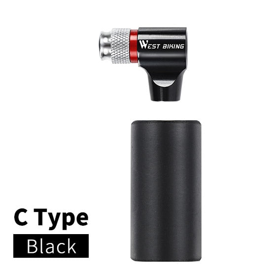 CO2 Mini Pump Bicycle Fast Air Inflator Portable Hand Pump Schrader & Presta Valve Adapter Cycling MTB Bike Pump