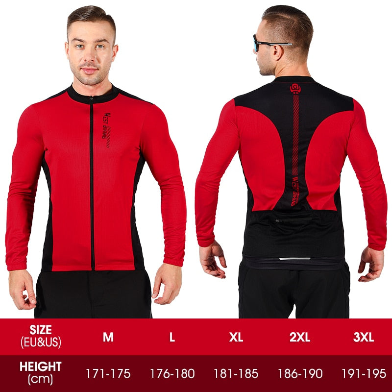 Long Sleeve Cycling Jersey Breathable Team Racing Sport Bicycle Jersey Men Shirt Clothing Comfortable Bike Jersey