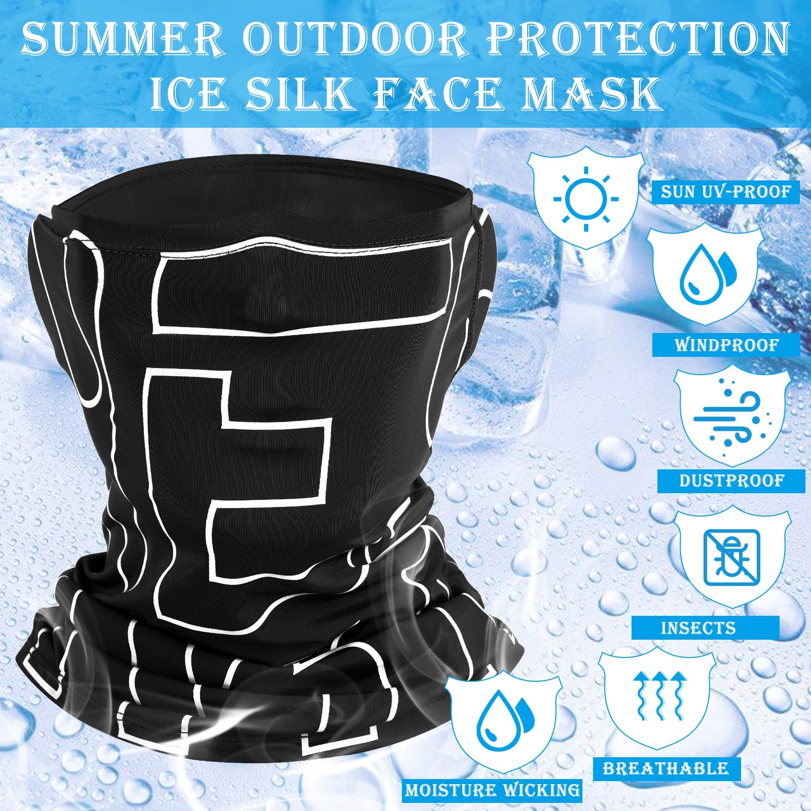 Summer Sports Scarf Ice Silk Bike Headwear Anti-UV Breathable Running Bandana Protection Cycling Equipment