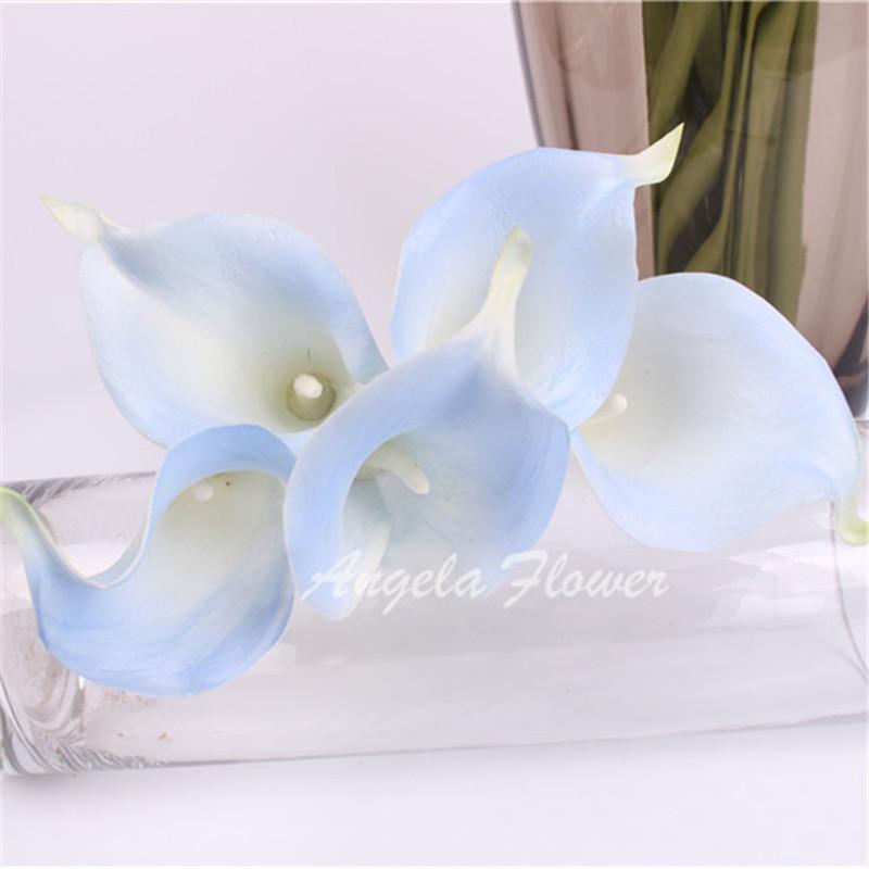 11pcs Artificial Mini Calla Lily Flower-home accent-wanahavit-sky blue-wanahavit