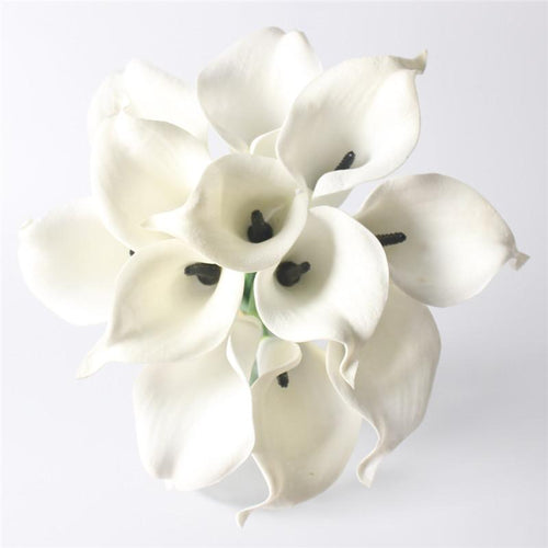 Load image into Gallery viewer, 11pcs Artificial Mini Calla Lily Flower-home accent-wanahavit-white black-wanahavit
