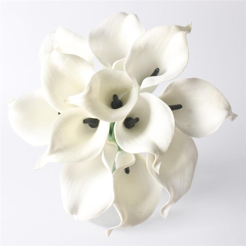 11pcs Artificial Mini Calla Lily Flower-home accent-wanahavit-white black-wanahavit