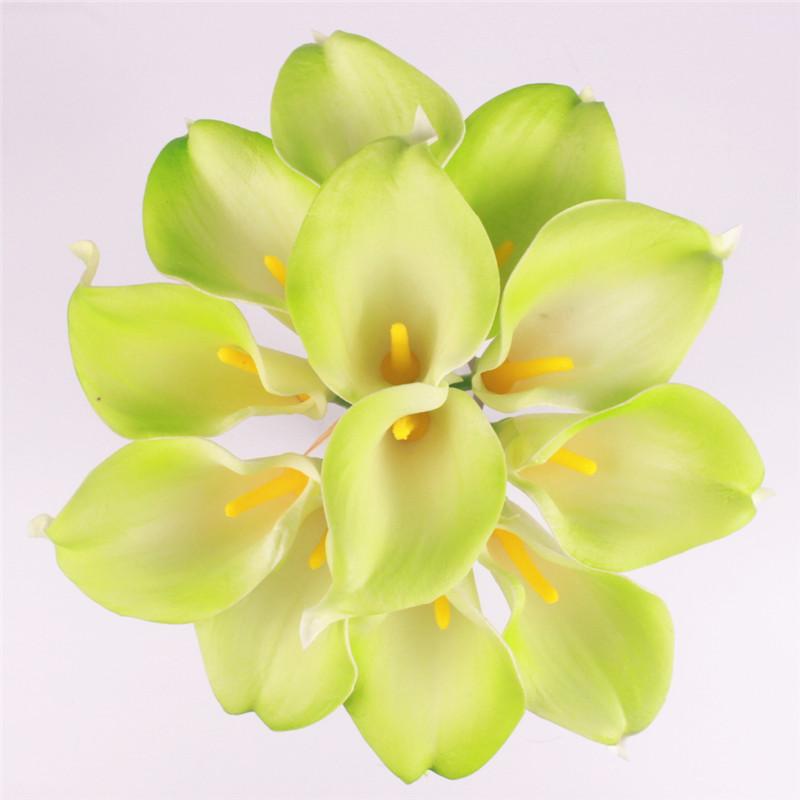 11pcs Artificial Mini Calla Lily Flower-home accent-wanahavit-Green-wanahavit