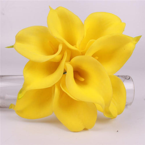 Load image into Gallery viewer, 11pcs Artificial Mini Calla Lily Flower-home accent-wanahavit-yellow-wanahavit
