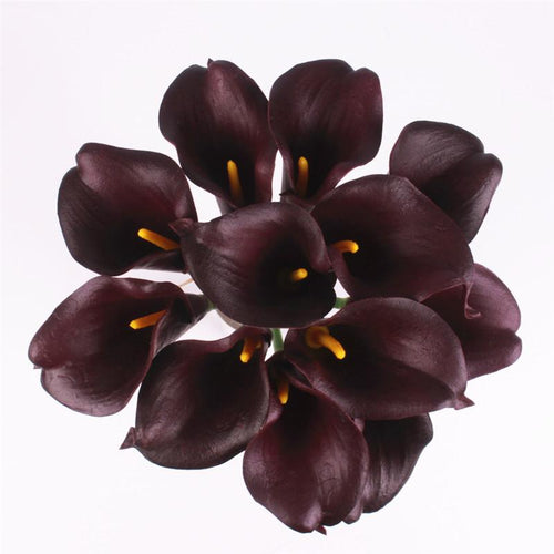 Load image into Gallery viewer, 11pcs Artificial Mini Calla Lily Flower-home accent-wanahavit-deep red-wanahavit
