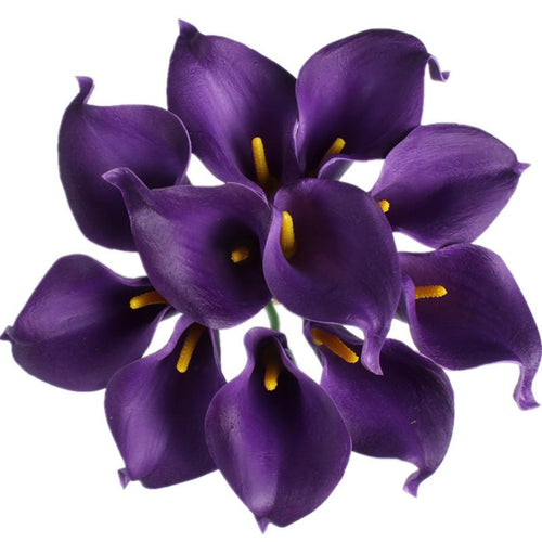 Load image into Gallery viewer, 11pcs Artificial Mini Calla Lily Flower-home accent-wanahavit-purple-wanahavit
