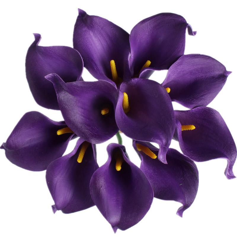 11pcs Artificial Mini Calla Lily Flower-home accent-wanahavit-purple-wanahavit