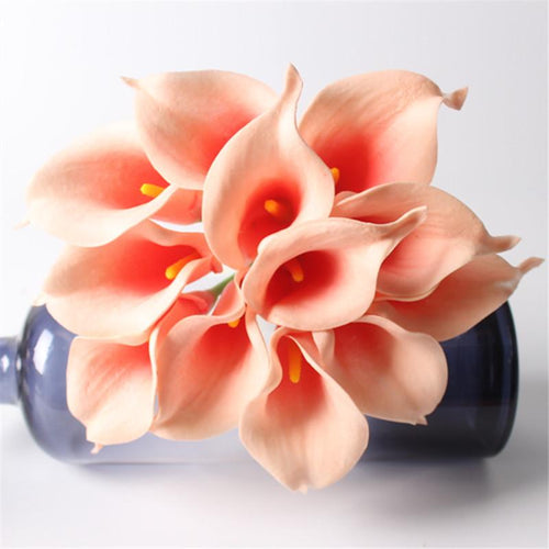 Load image into Gallery viewer, 11pcs Artificial Mini Calla Lily Flower-home accent-wanahavit-coral-wanahavit
