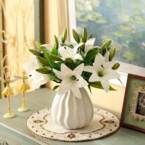Load image into Gallery viewer, 11pcs Realistic Artificial Lily-home accent-wanahavit-White-wanahavit

