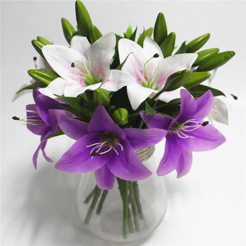 Load image into Gallery viewer, 11pcs Realistic Artificial Lily-home accent-wanahavit-MIX 3-wanahavit
