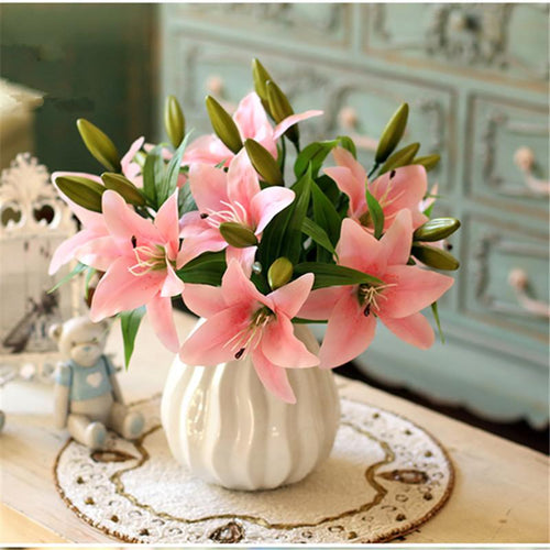 Load image into Gallery viewer, 11pcs Realistic Artificial Lily-home accent-wanahavit-pink-wanahavit
