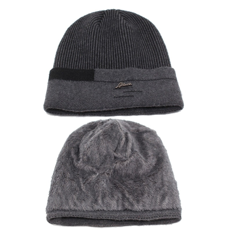 Skullies Beanies Men Scarf Knitted Hat Cap Male Plus Gorras Bonnet Warm Wool Thick Winter Hats For Men Women Beanie Hat