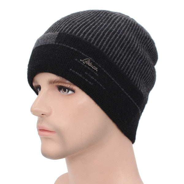Skullies Beanies Men Scarf Knitted Hat Cap Male Plus Gorras Bonnet Warm Wool Thick Winter Hats For Men Women Beanie Hat