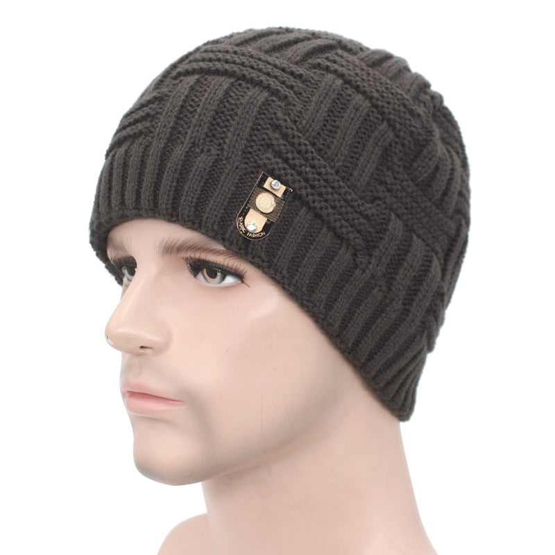 Skullies Beaines Knitted Hat Men Winter Hats For Women Men Fashion Bonnet Mask Warm Thick Fur Cap Male Beanie Hat