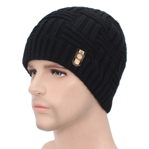 Load image into Gallery viewer, Skullies Beaines Knitted Hat Men Winter Hats For Women Men Fashion Bonnet Mask Warm Thick Fur Cap Male Beanie Hat
