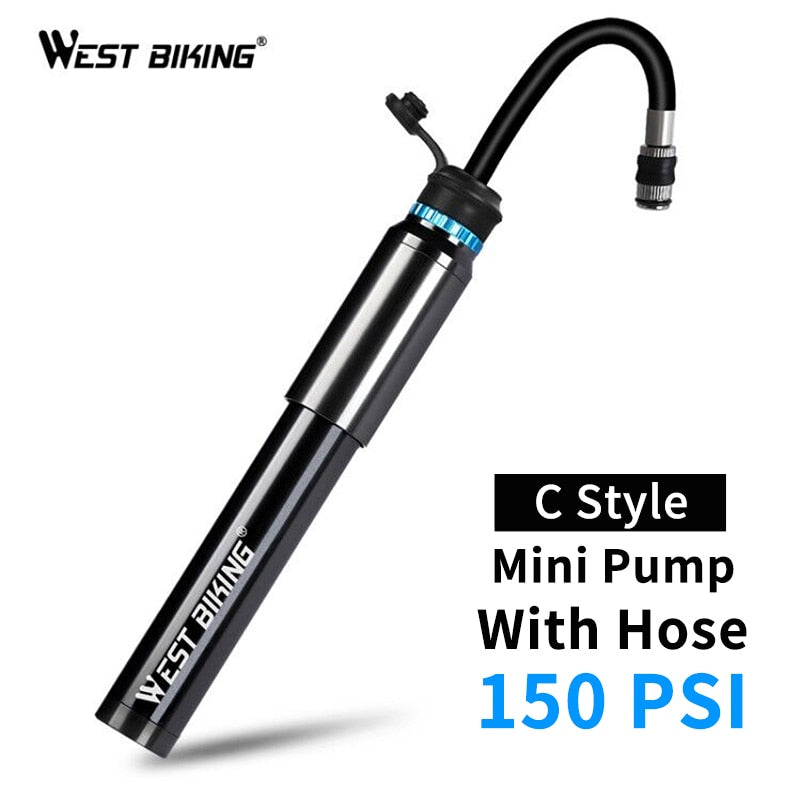 89G Portable Mini Bicycle Pump MTB Mountain Bike Pump 160 PSI High Pressure Cycling Hand Air Pump Ball Tire Inflator