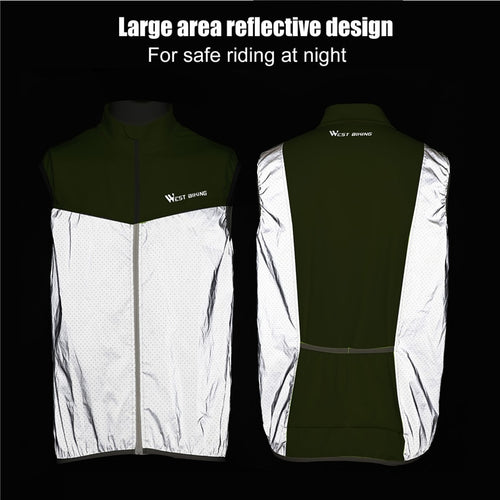 Load image into Gallery viewer, Reflective Cycling Vest Men Women Safety Bike Vests Sleeveless Breathable Quick Drying Bicycle Jacket Sports Vest
