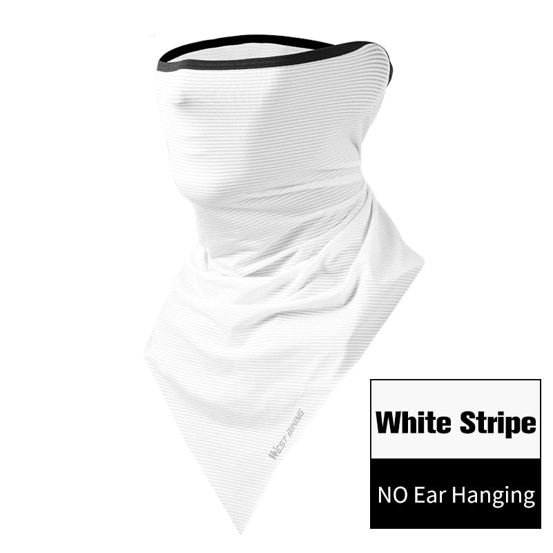 Summer Bicycle Face Mask Ice Fabric Anti-sweat Breathable Sport Cycling Running Scarf Headwear Men Women Bike Mask