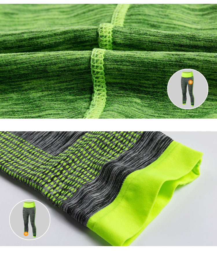 Quick Dry Yoga Set Top Shirt + Pant-women fitness-wanahavit-green-S-wanahavit