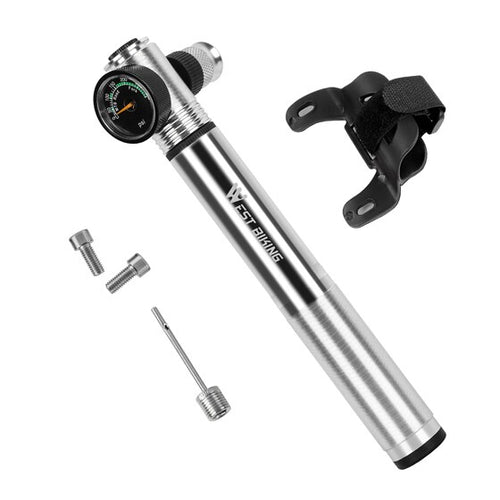 Load image into Gallery viewer, 300 Psi Mini Bike Pump With Gauge Mountain Road Bicycle High Pressure Hand Air Pump CNC Cycling Pump Tire Inflator
