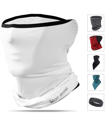 Summer Bicycle Face Mask Ice Fabric Anti-sweat Breathable Sport Cycling Running Scarf Headwear Men Women Bike Mask