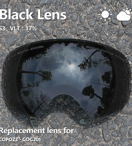 Sunny Cloudy Lens for ski goggles GOG-201 anti-fog UV400 large spherical ski glasses snow goggles eyewear lenses(Only Lens)
