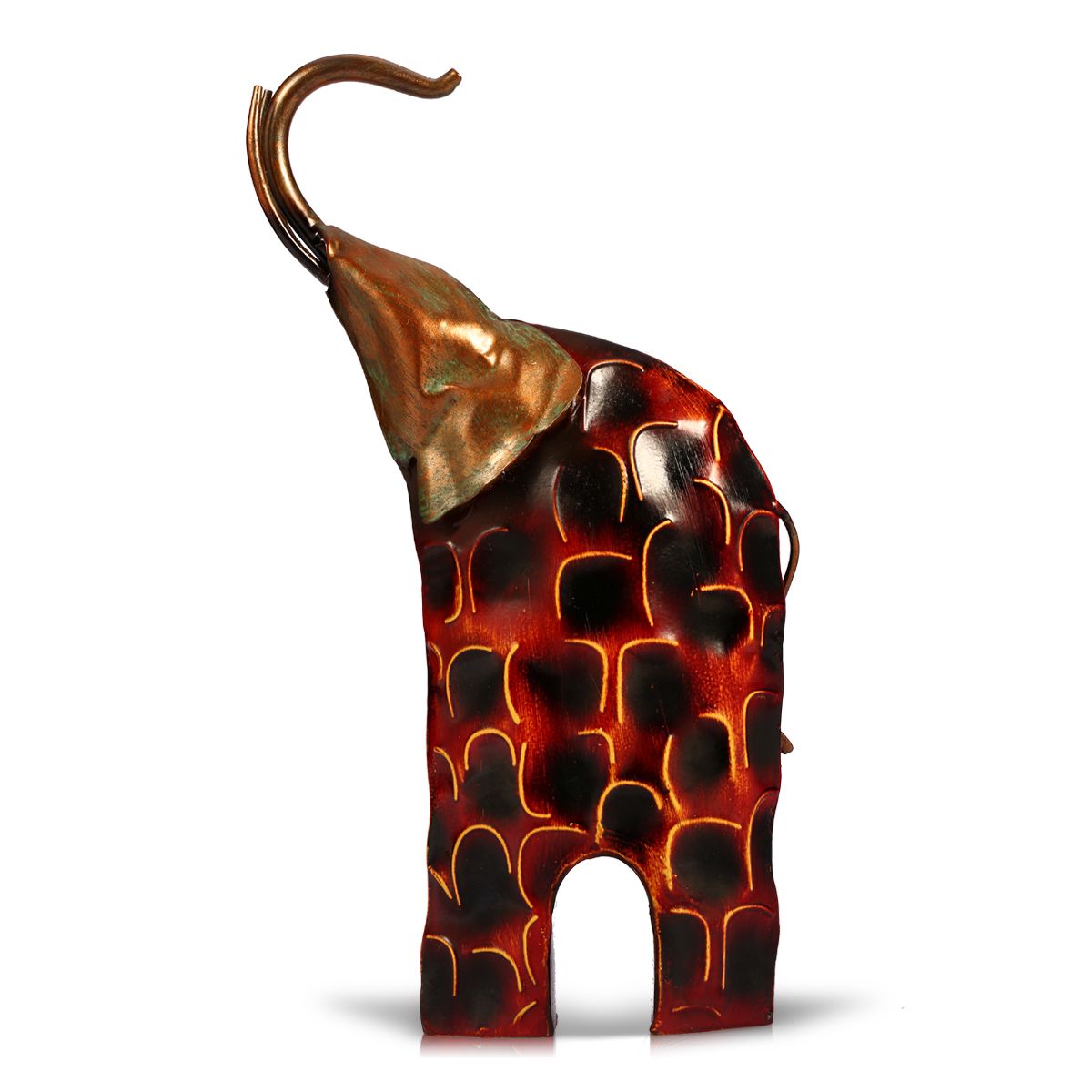 Elephant Raising Head Iron Figurine-home accent-wanahavit-Red-wanahavit