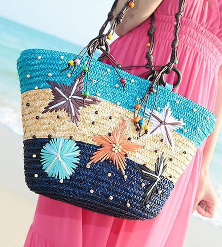 Hawaii Starfish Pattern Shoulder Beach Bag-women-wanahavit-wanahavit